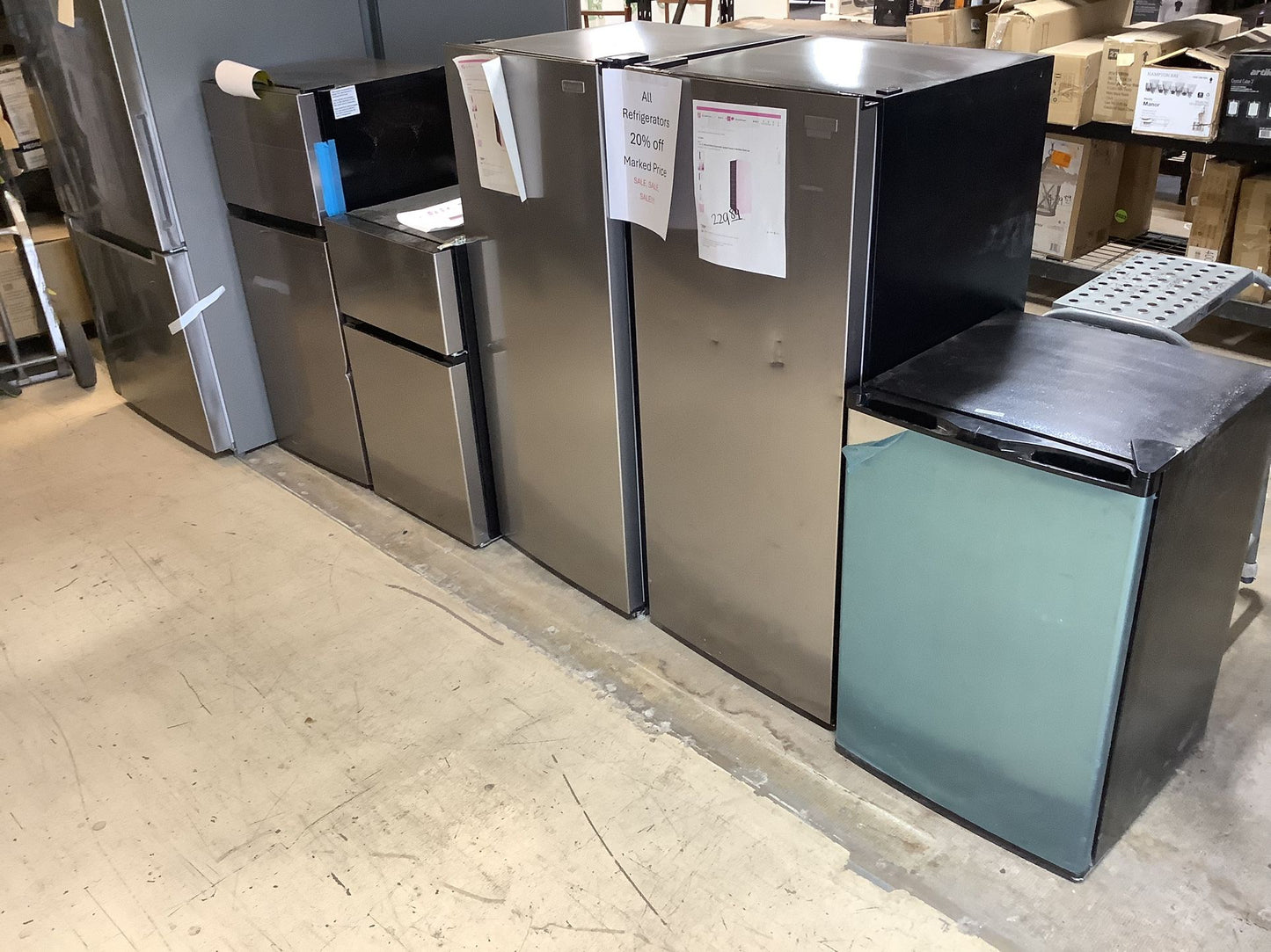 Refrigerators 20% off Marked Price Sale