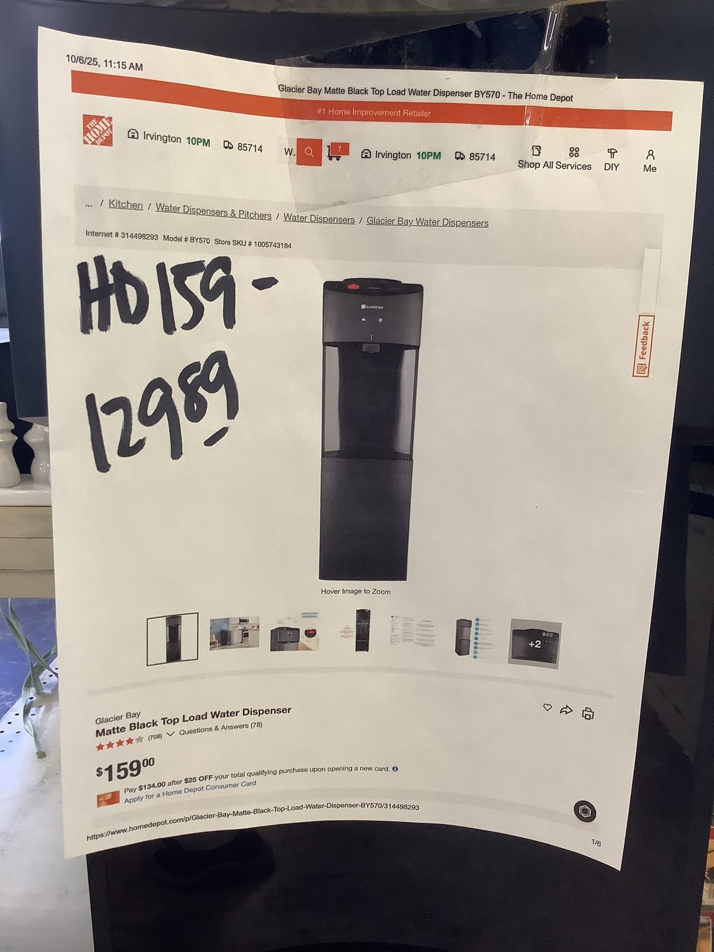 Top Load Water Dispenser