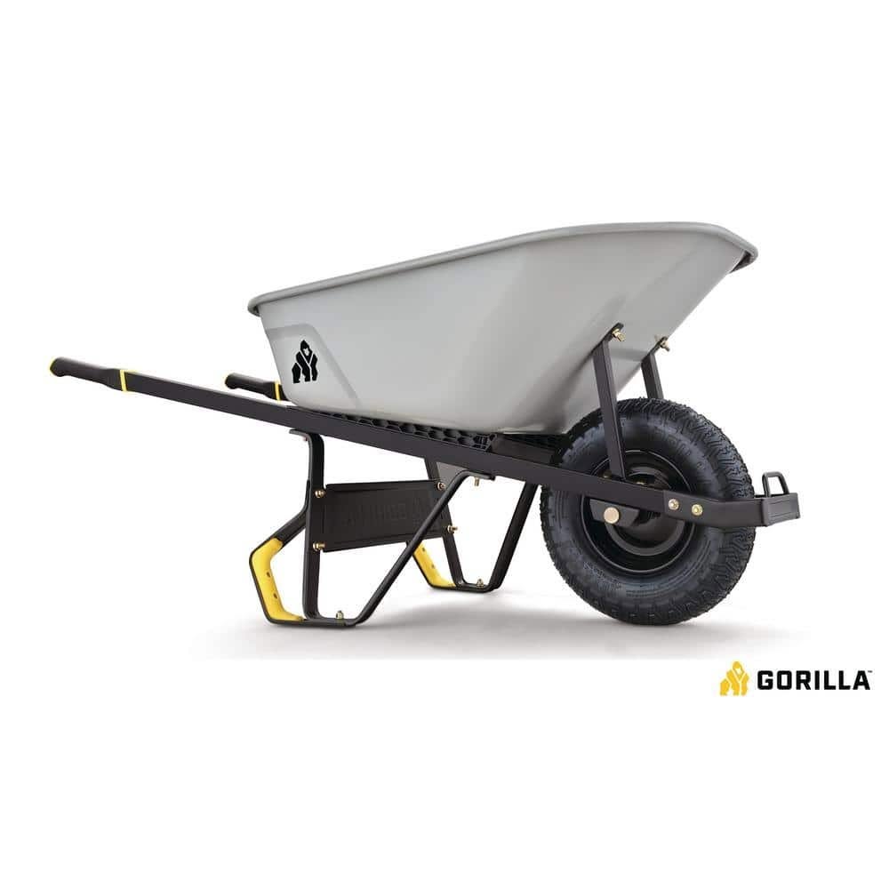 6 cu. ft. PRO Heavy Duty Steel Tub Wheelbarrow