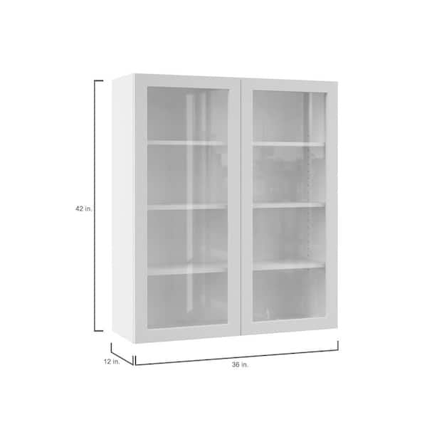 Wall Kitchen Cabinet w/ Slab Glass Doors