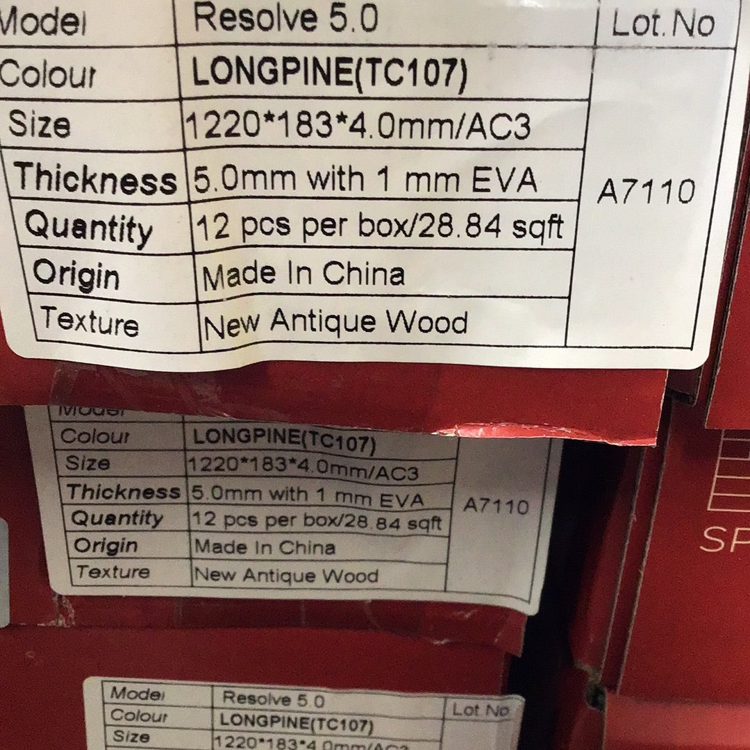 Resolve 5.0 SPC rigid core flooring