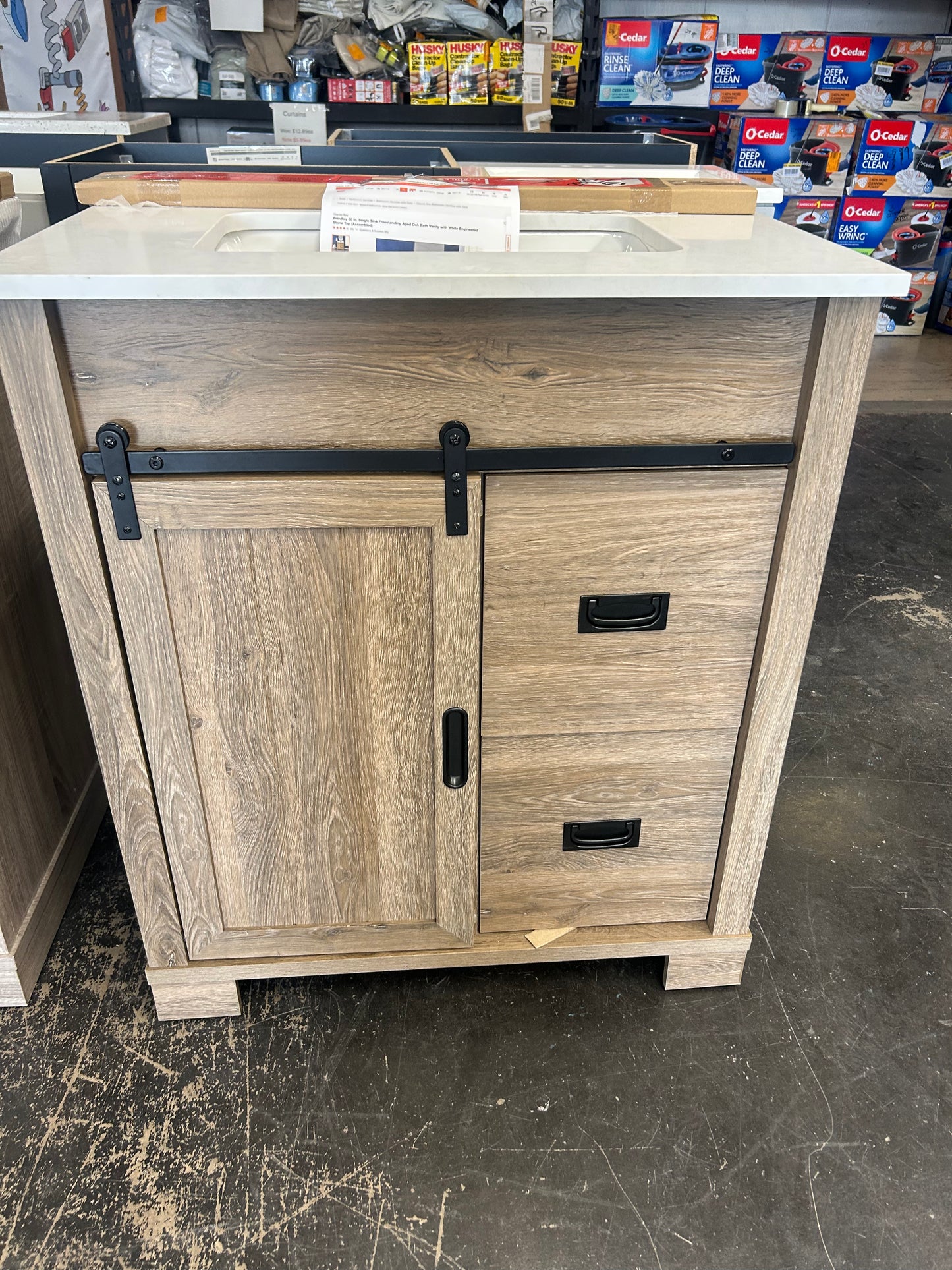 Glacier Bay Oak bathroom vanity
