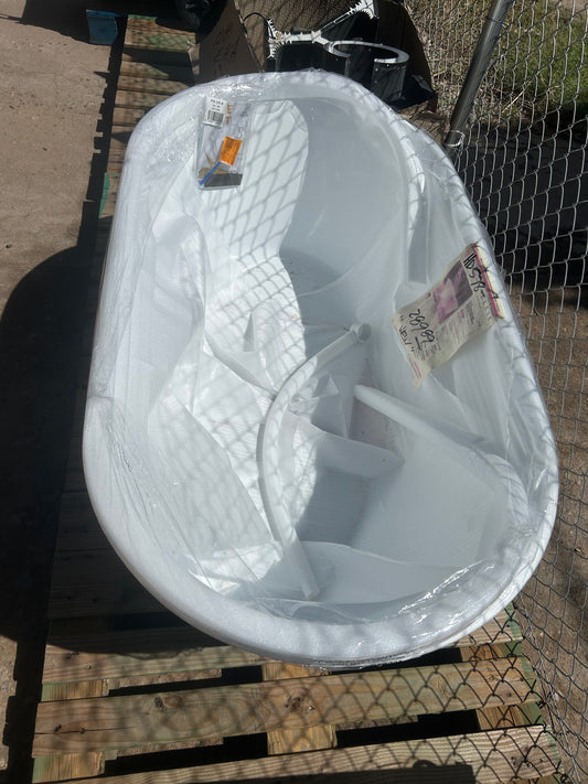 54 inch fiberglass double ended flat bottom whirlpool bathtub