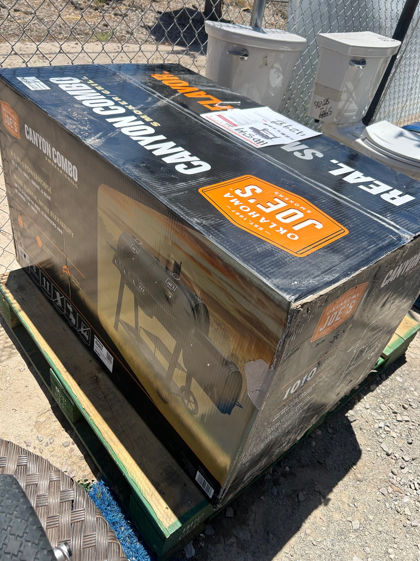 Dual Fuel 3-Burner Propane Gas and Charcoal Smoker and Grill