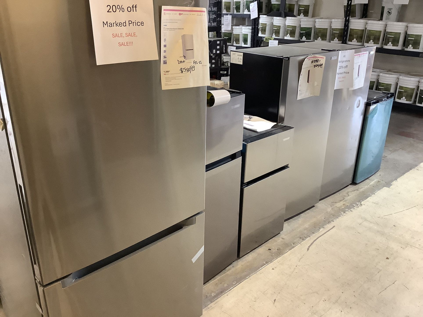 Refrigerators 20% off Marked Price Sale