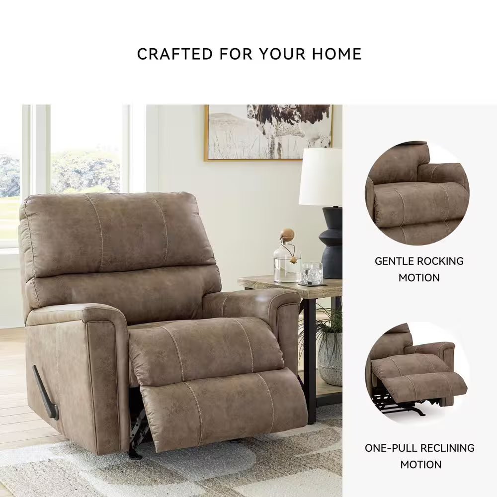 Faux Leather Rocker Recliner
