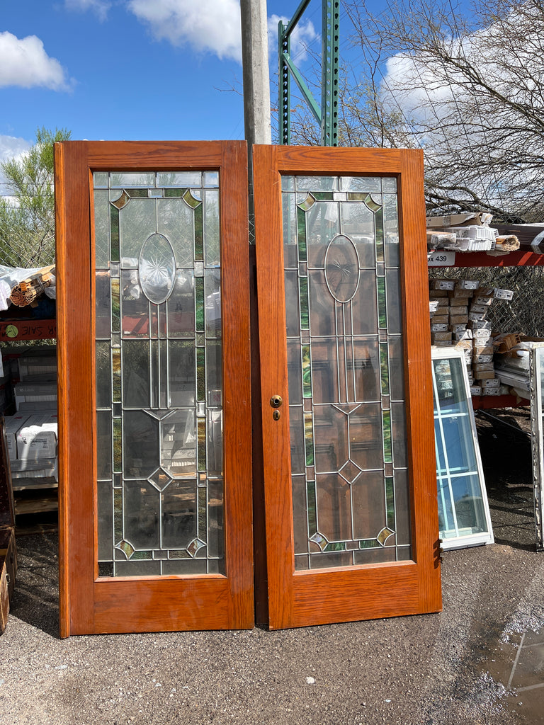 Fabulous stained glass door set