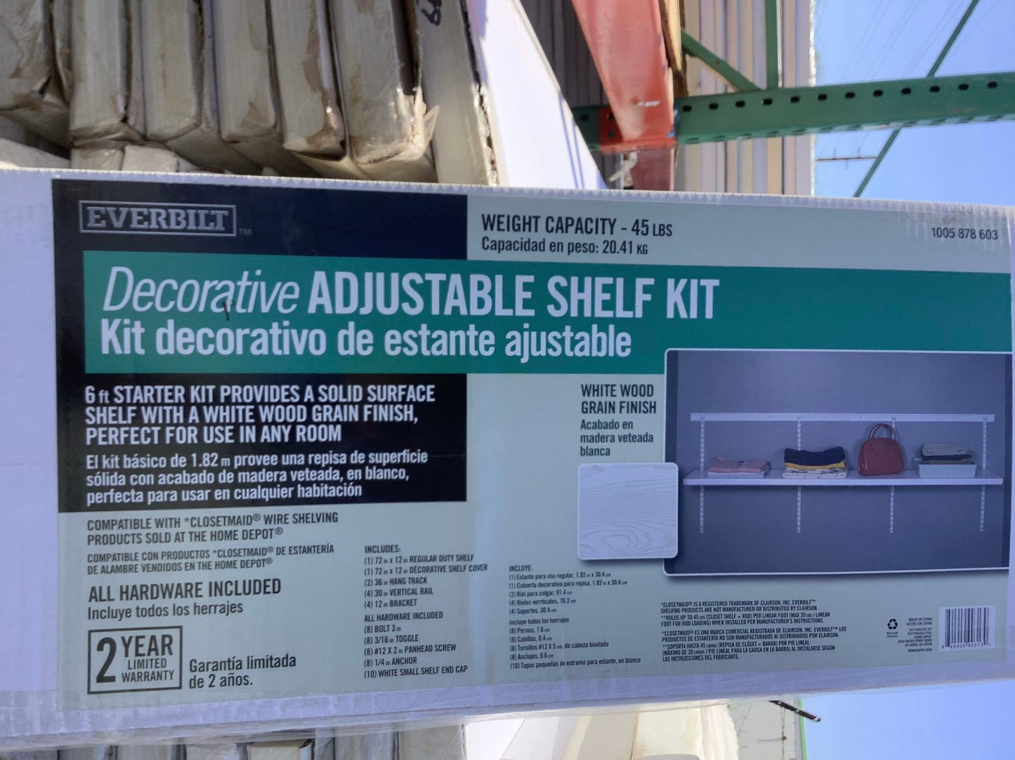 6 ft. Shelf Kit (Clearance Sale)