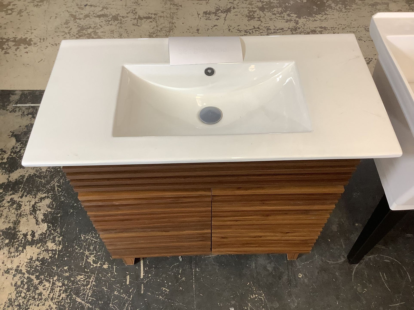 Render Walnut Bathroom Vanity