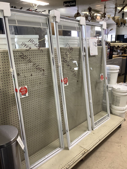 20 in. x 64 in. Door Windows w/ Blinds