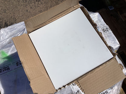 8 in. x 8 in White Ceramic Tile