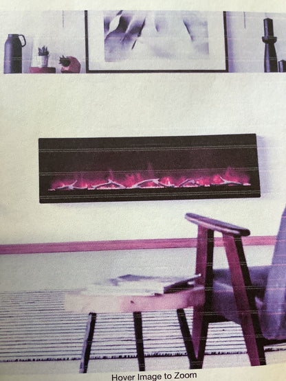 60 in. Wall Mount Electric Fireplace