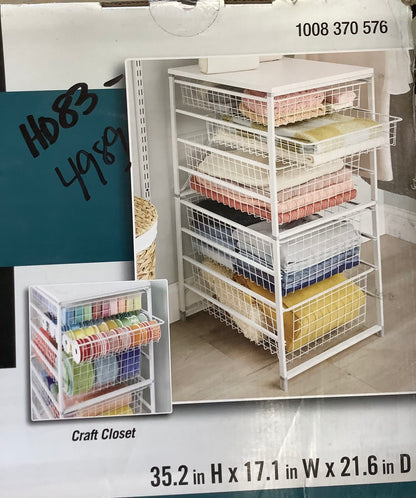 5-Drawer Mesh Wire Basket