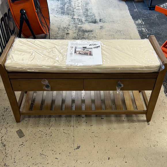 Storage bench with cushion seat