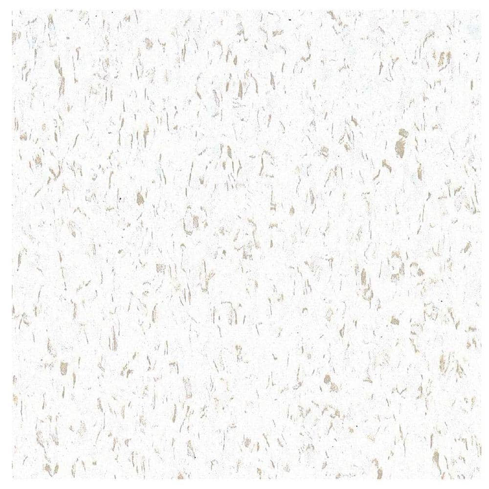 White 12 x 12 Vinyl Floor Tile