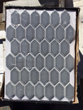 Jade Gray Glass Hexagon Mosaic Tile (Please Read Description Pricing)