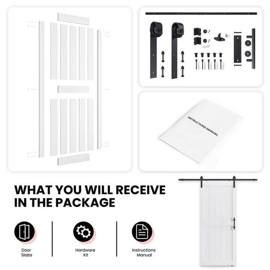 Interior Sliding Barn Door with Hardware Kit