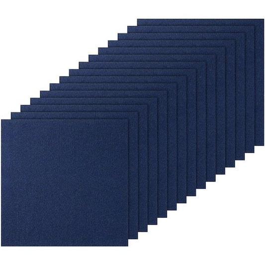 Blue Peel and Stick Tile Square Carpet