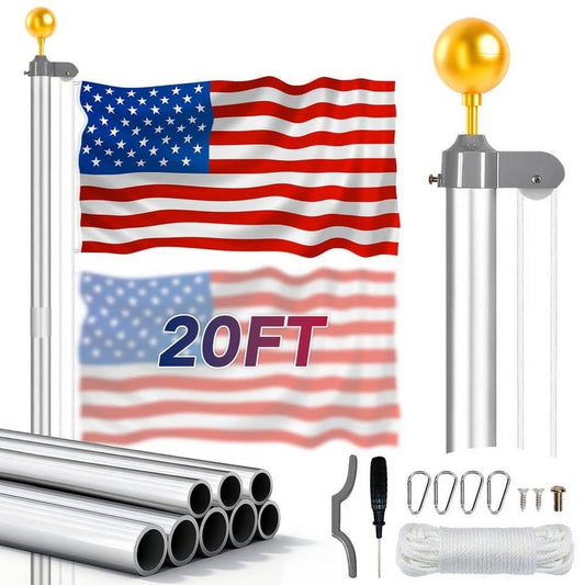 20 ft. Heavy-Duty Aluminum Flagpole