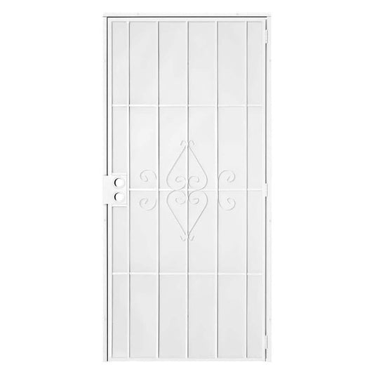 White Surface Mount Steel Security Door