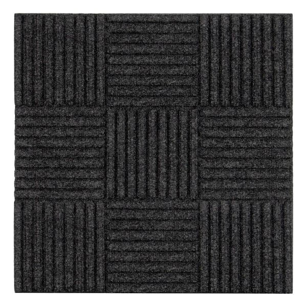 18 in. x 18 in. Charcoal Peel and Stick Carpet Tile