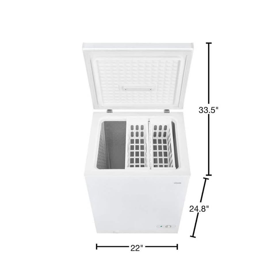 5.0 cu. ft. Manual Defrost Chest Freezer