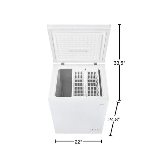 5.0 cu. ft. Manual Defrost Chest Freezer
