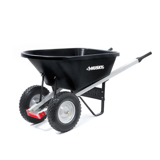 Dual-Wheel Wheelbarrow, Flat-Free Tires