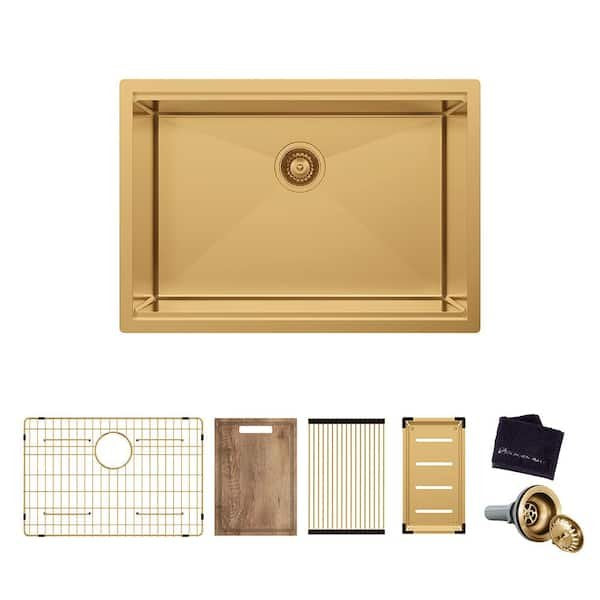 Gold Stainless Steel Workstation Kitchen Sink