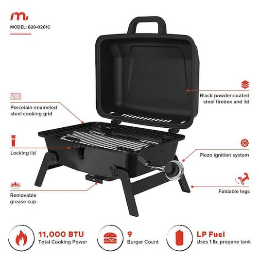 Portable 1 Burner Propane Tabletop Grill