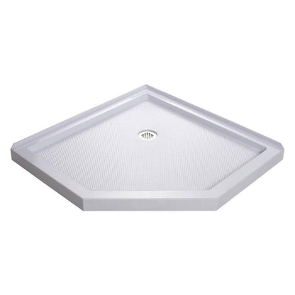Neo-Angle Shower Pan Base, White