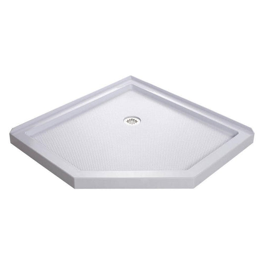 Neo-Angle Shower Pan Base, White