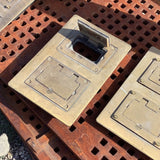 Brass floor receptacles