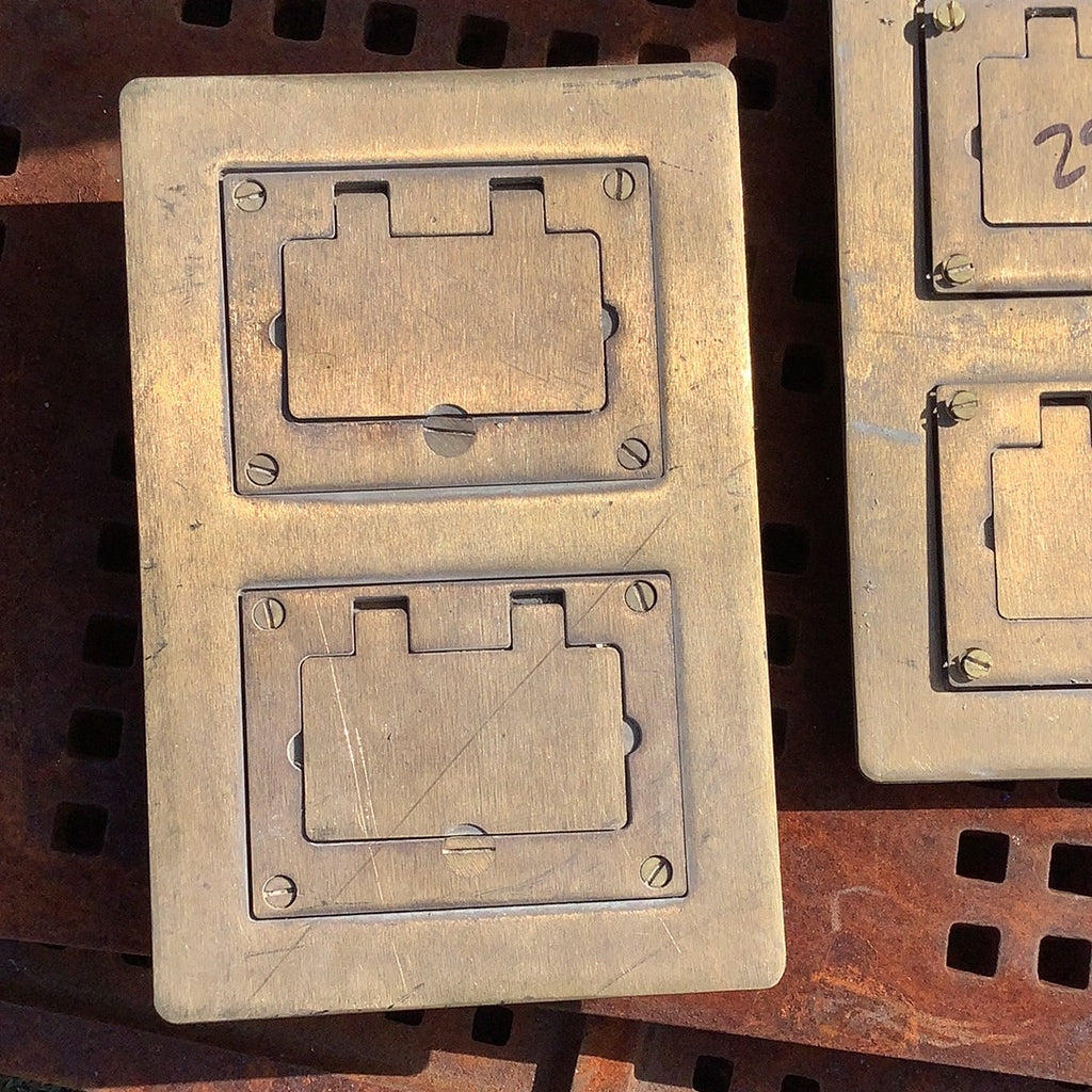 Brass floor receptacles