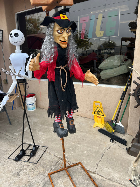 6ft animated LED Marionette Witch