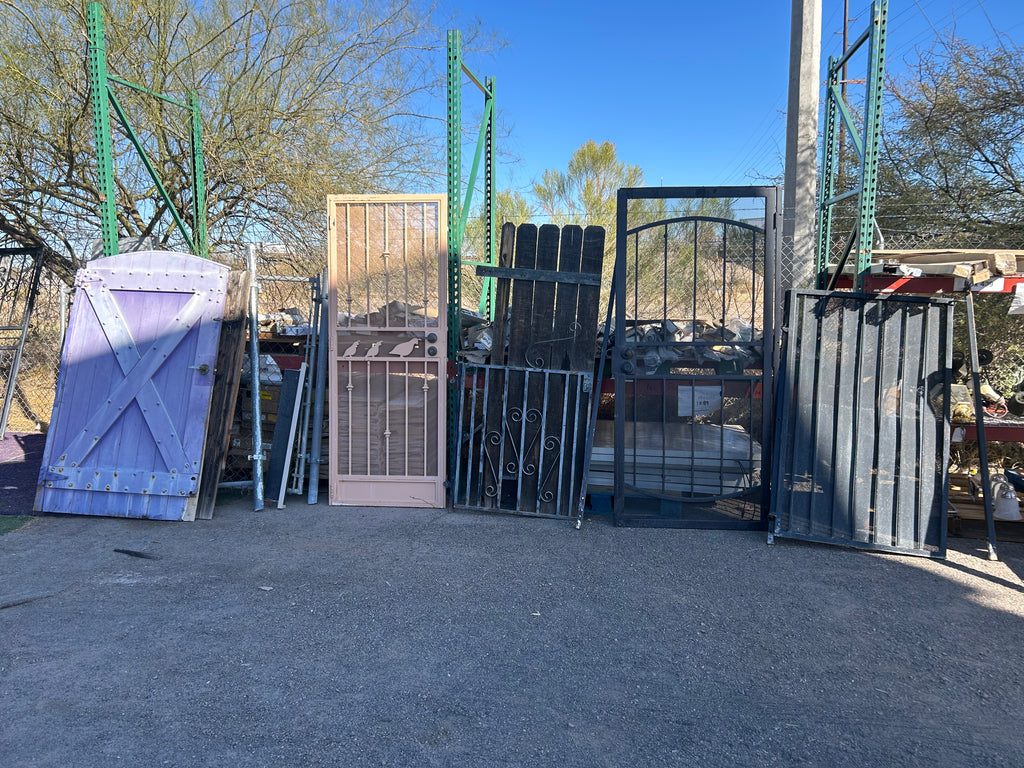 Assorted gates and wrought iron doors