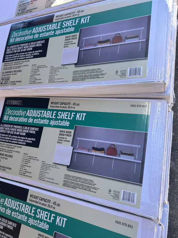 Everbilt adjustable shelf kit