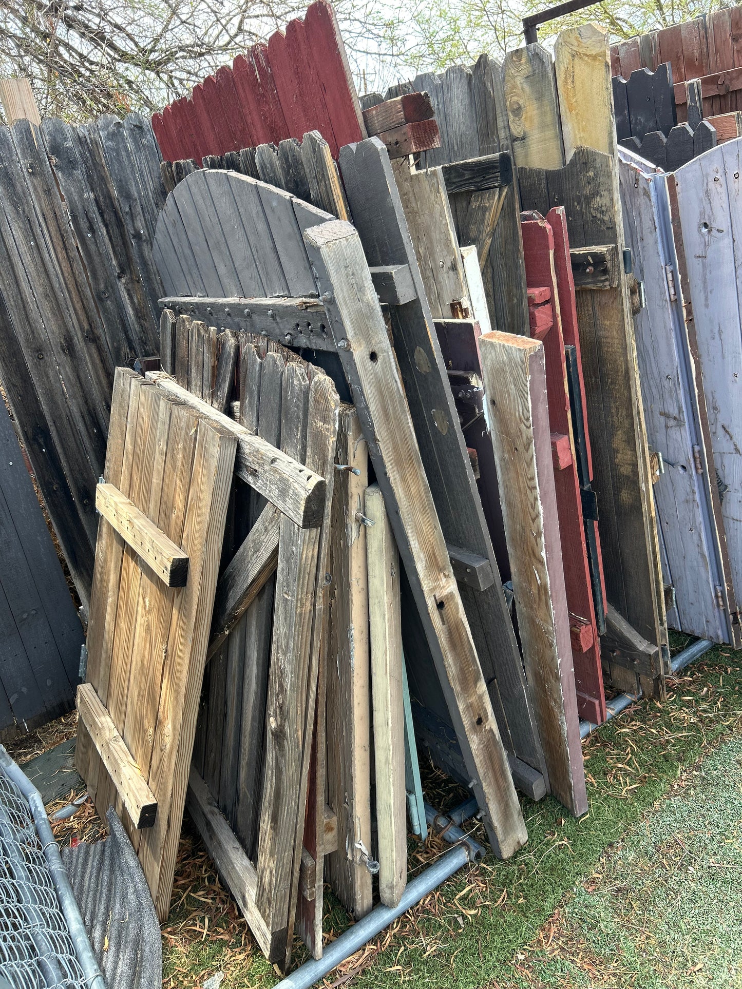 Wood fence panels