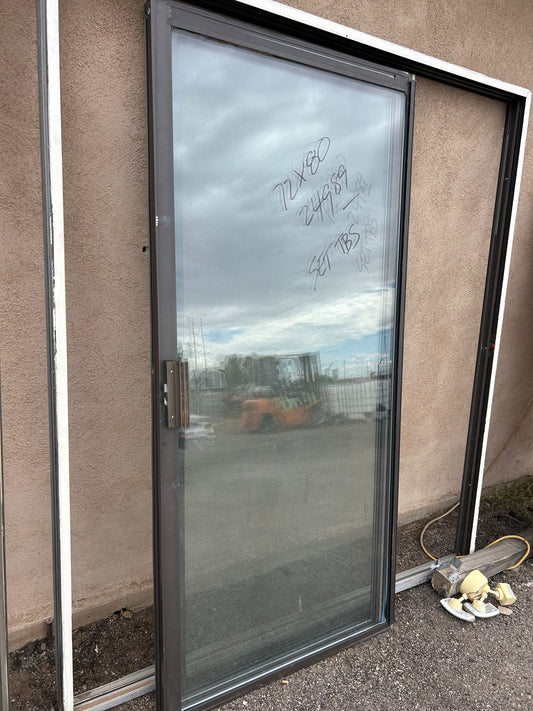 Sliding glass door set