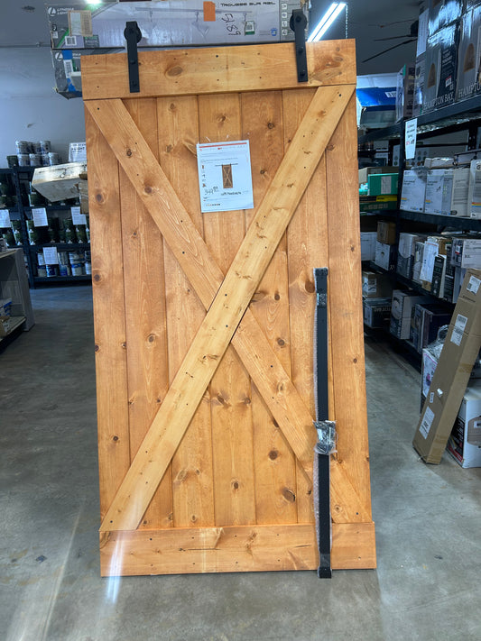 Interior sliding barn door