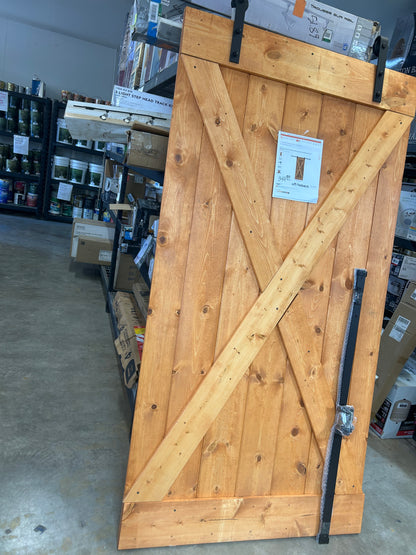 Interior sliding barn door