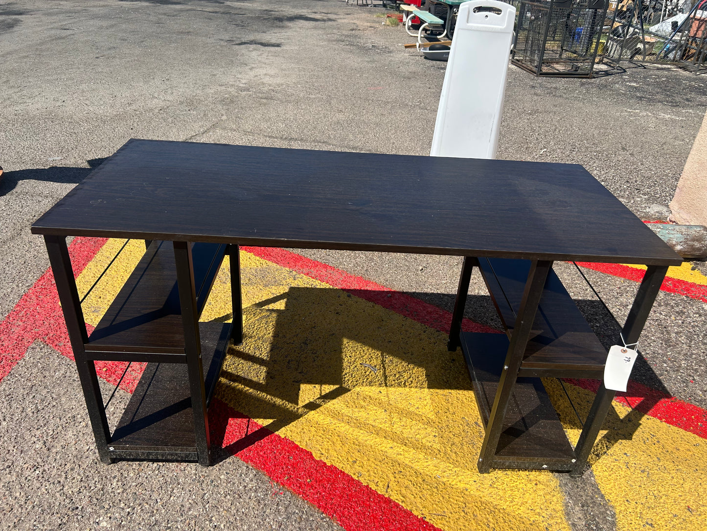 Desk w/ Side Shelves