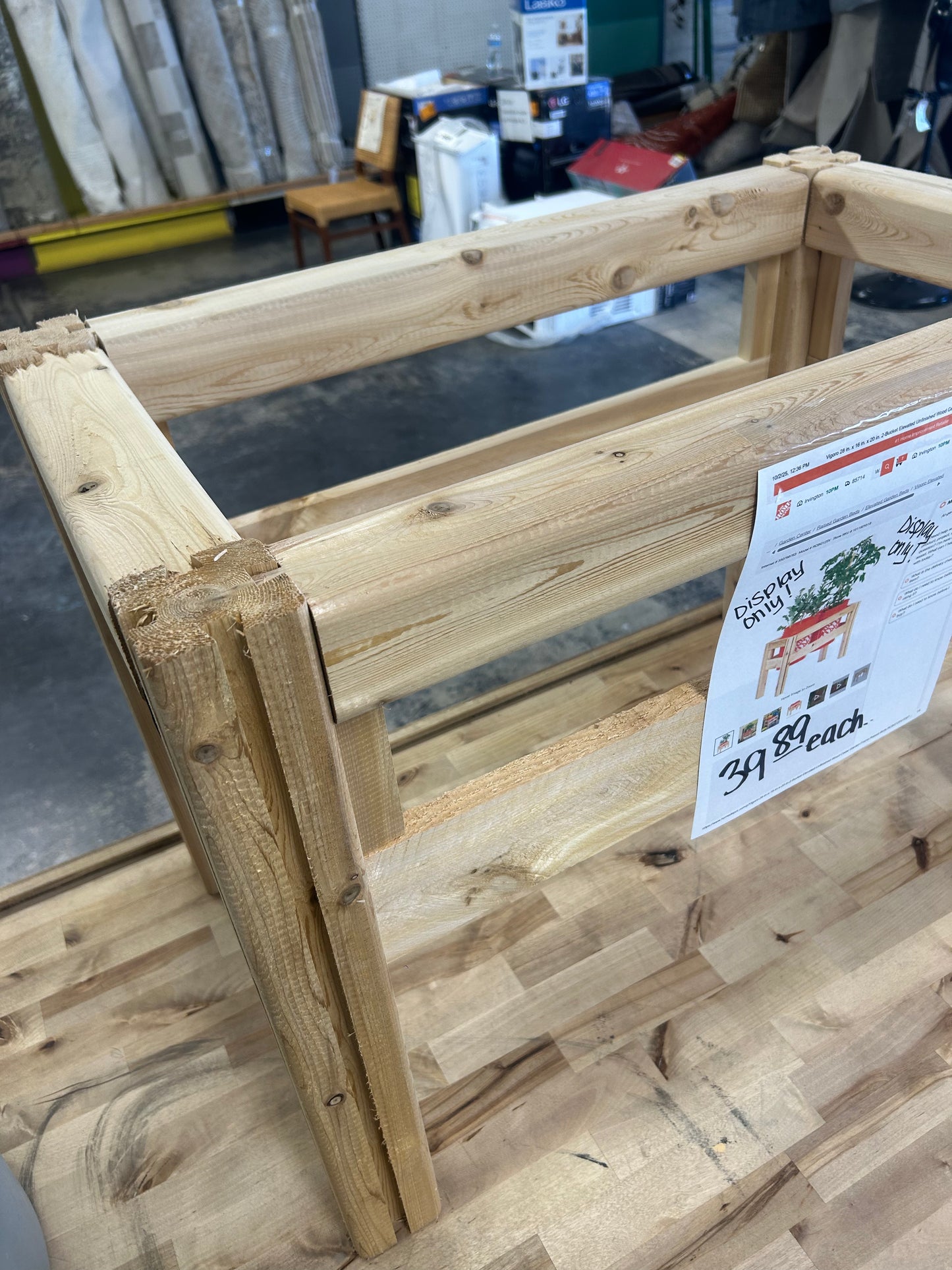 Wood cedar garden frame raised beds