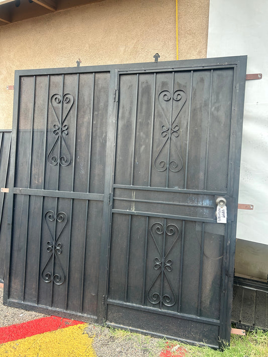 Double wrought  iron security doors ￼
