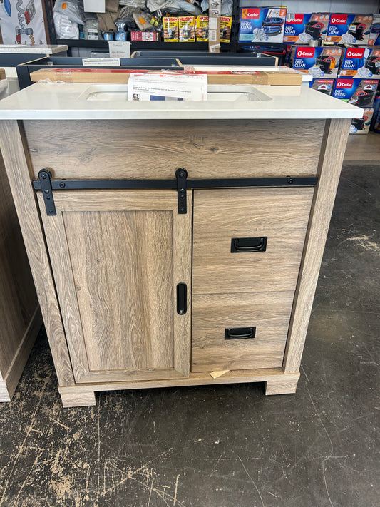 Glacier Bay Oak bathroom vanity