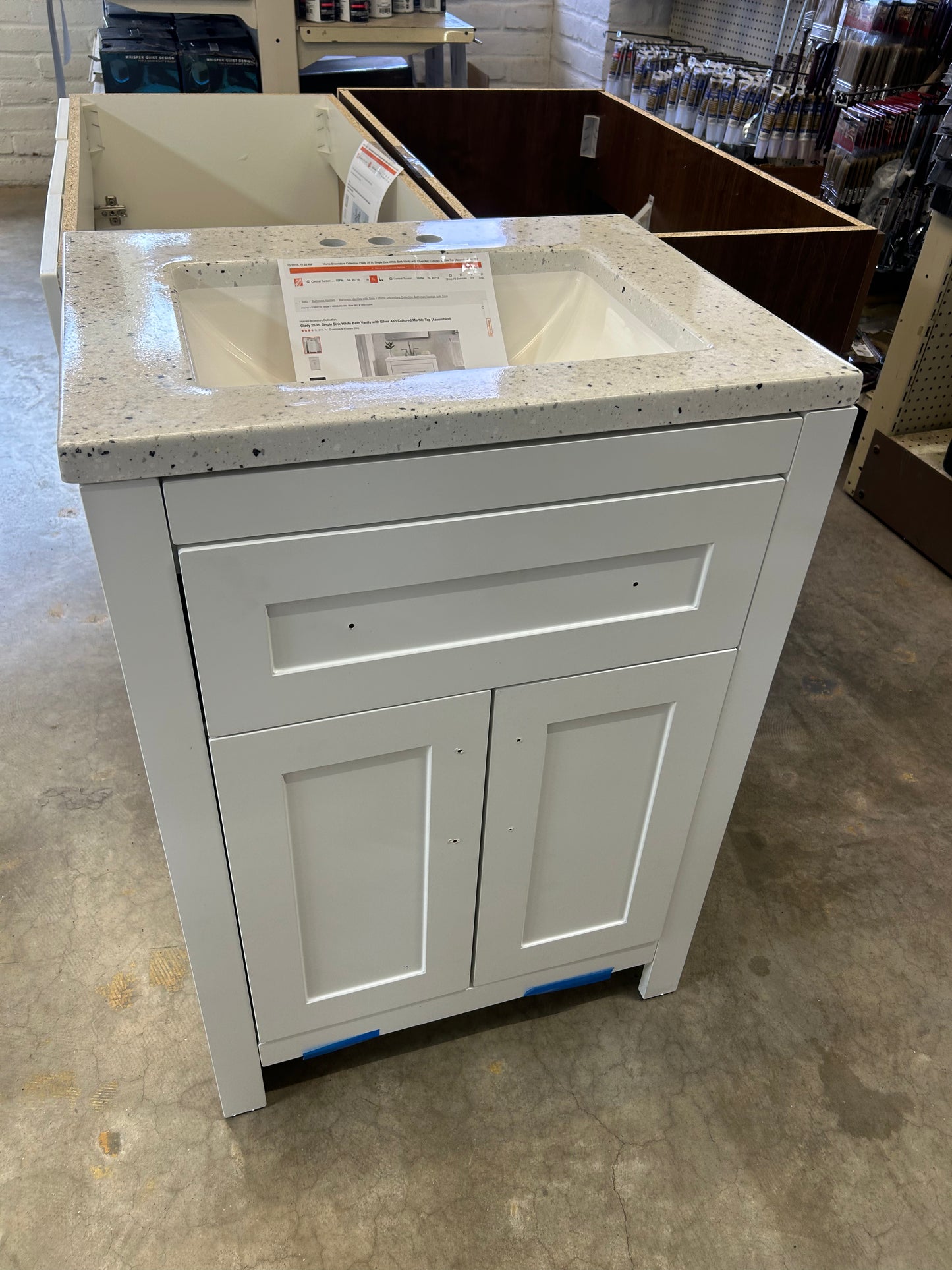 Clady 25” single sink bathroom vanity