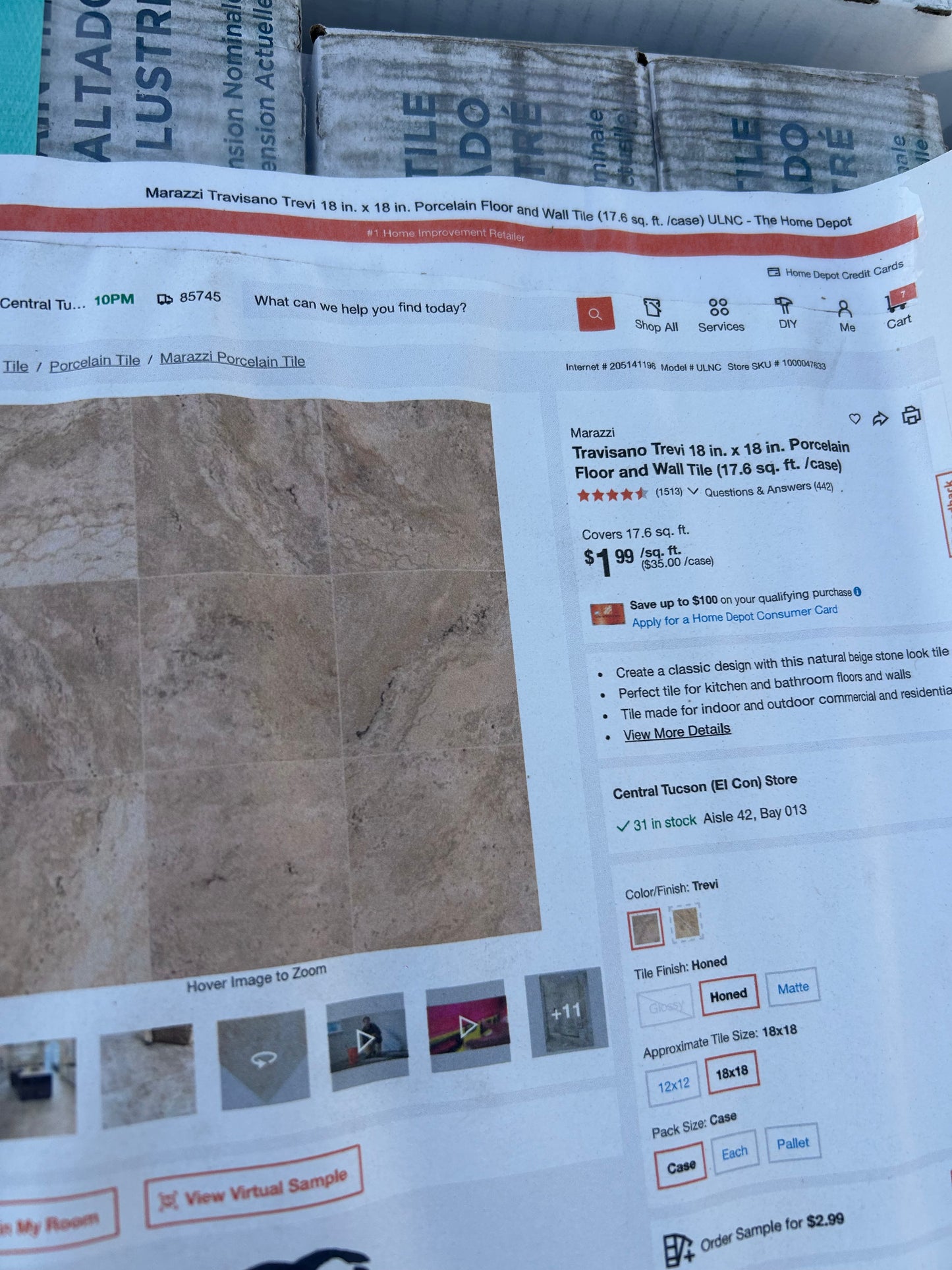 Marazzi porcelain floor and wall tile