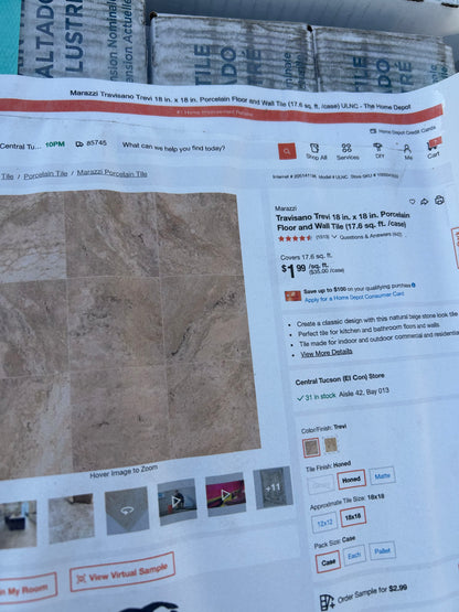 Marazzi porcelain floor and wall tile