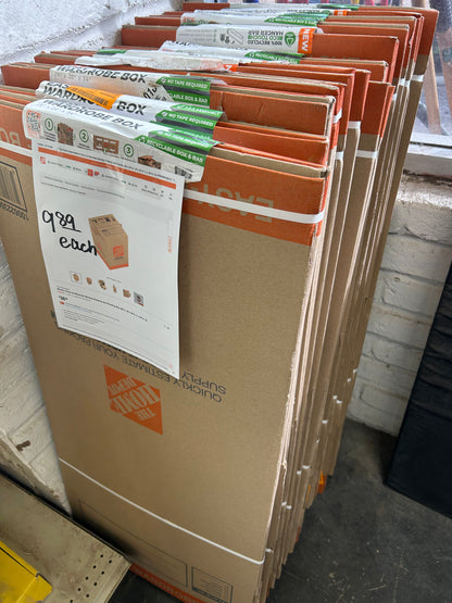 Wardrobe, moving/shipping boxes