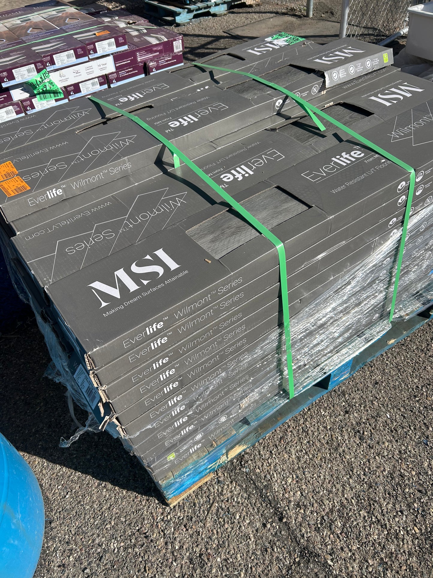 A&A weathered oyster glue down vinyl planks